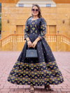 Black Colour Rayon Print Gown Collection Best Wholesale Shop In Surat Aaradhna 2032